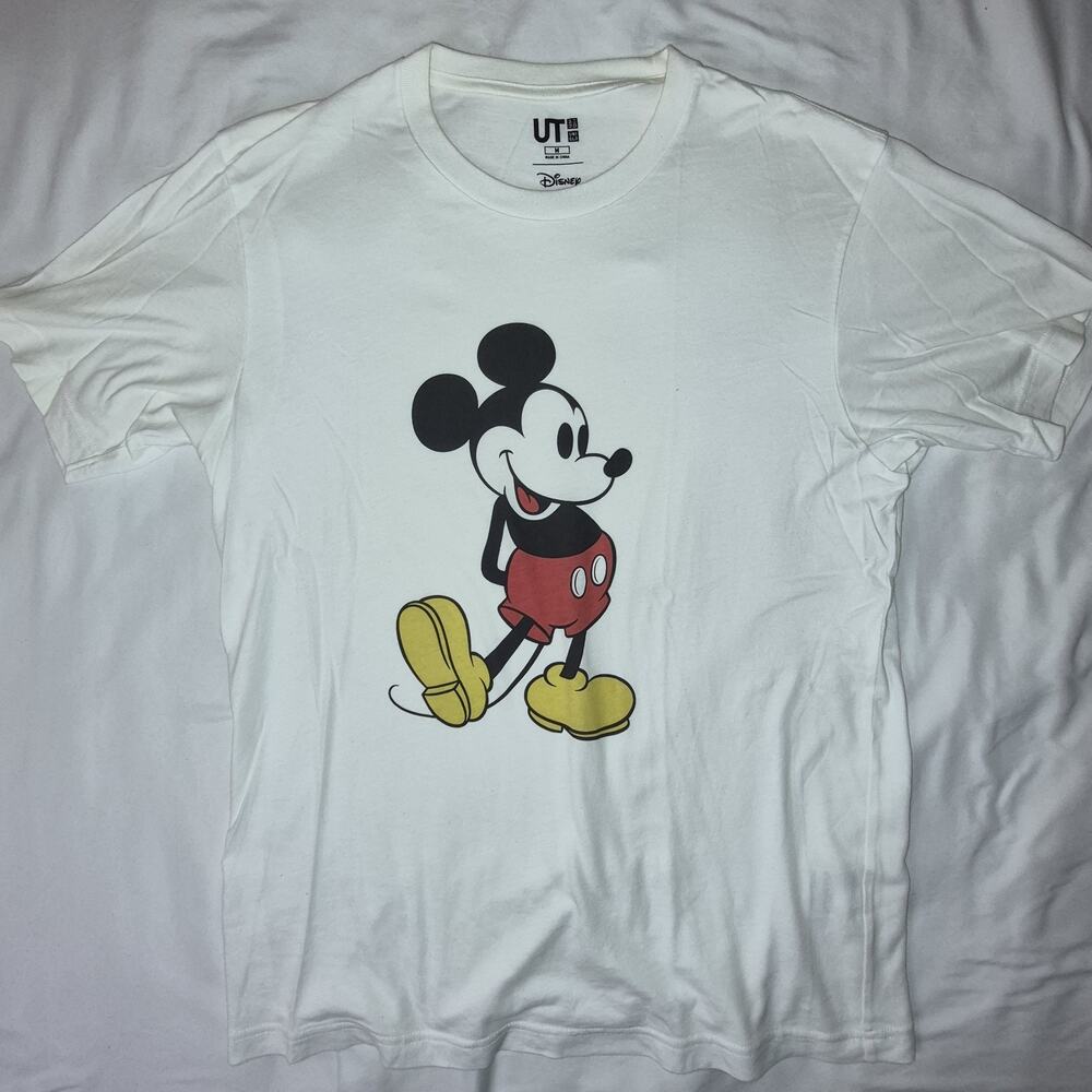 Uniqlo UT Disney Mickey Mouse T-Shirt White Mens Medium New